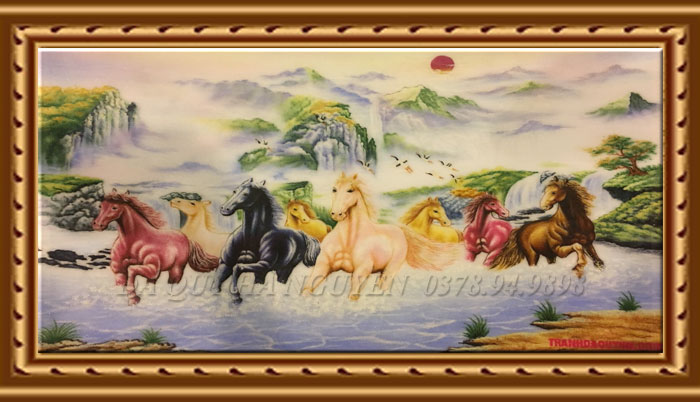 tranh đá quý tranh ngựa đẹp tại Hà Nội